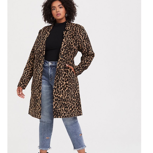 leopard print coat size 22
